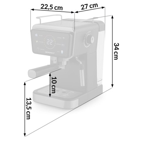 Ekspres do kawy kolbowy 20 bar Berdsen BD-771 czarny