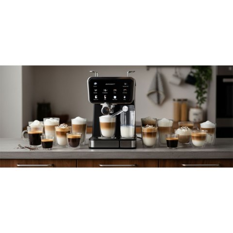 Ekspres do kawy kolbowy spieniacz do mleka 20 bar Berdsen BD-773 czarny