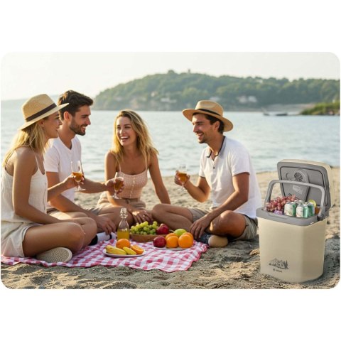 Lodówka turystyczna Berdsen Icemax 26 litry tryb ECO - kremowa