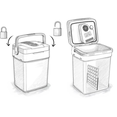 Lodówka turystyczna Berdsen Icemax 29 litry tryb ECO - ciemnoszara