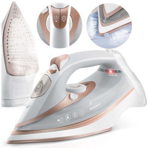 Żelazko parowe 3000W Berdsen BD-332 ceramiczna powłoka praca w pionie