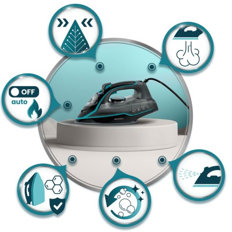 Żelazko parowe 2600W Berdsen BD-331 ceramiczna powłoka praca w pionie