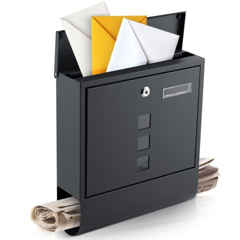 Skrzynka na listy 34x30,5x10 cm antracyt HM-861