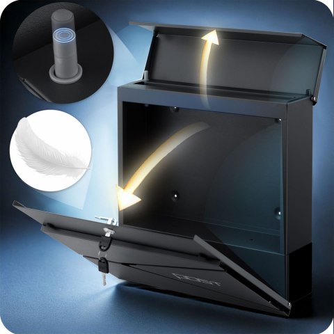 Skrzynka na listy 37x37x10,5 cm antracyt HM-862