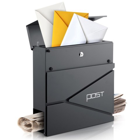 Skrzynka na listy 37x37x10,5 cm antracyt HM-862