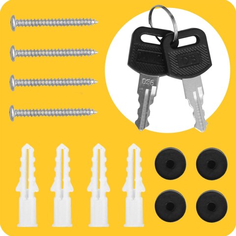 Skrzynka na listy 37,5x30,5x12 cm czarna HM-860