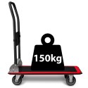 Wózek transportowy platformowy HM-505 czarno-czerwony