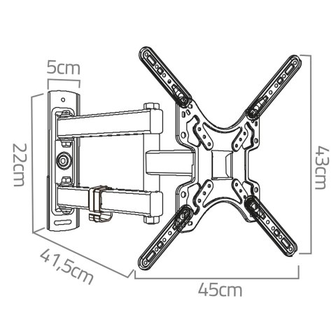 Uchwyt do telewizora 17-56 cali Humberg 30 kg