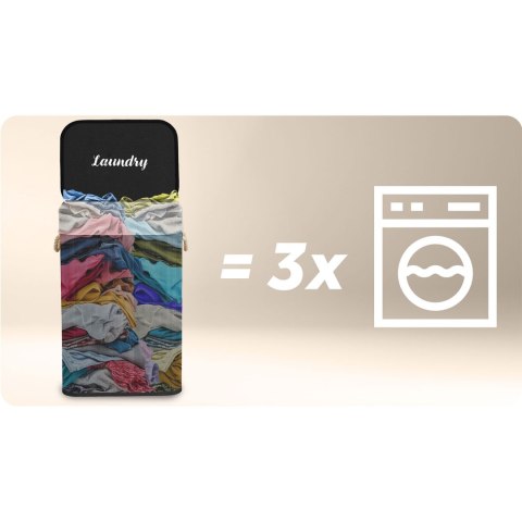 Bambusowy kosz na pranie bieliznę z pokrywą 72 l Massido