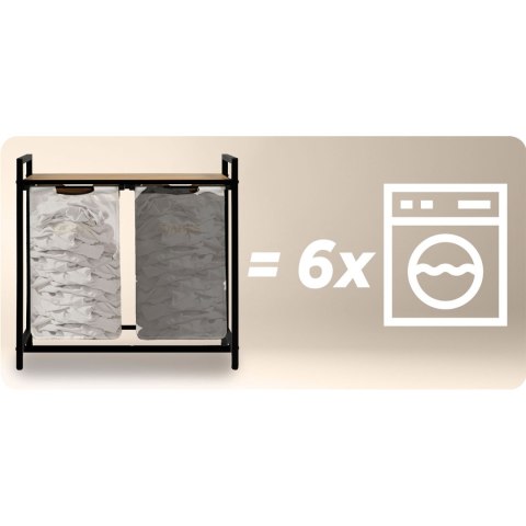 Kosz na pranie bieliznę dwukomorowy na stelażu 80 l Massido