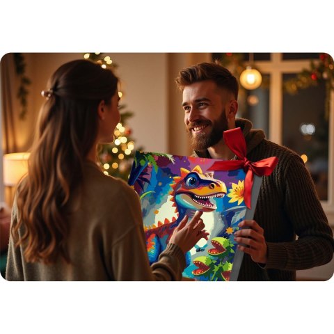 Obraz do malowania po numerach 40x50 cm Massido Dino