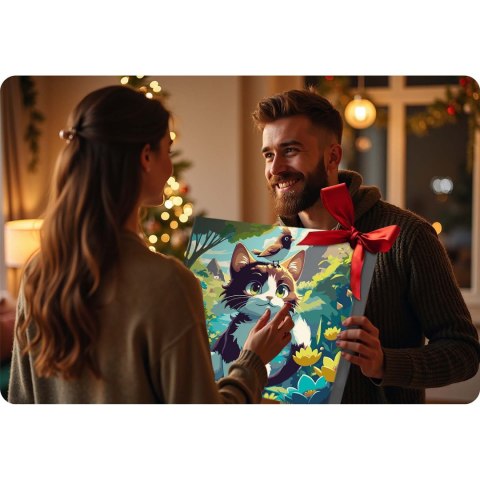 Obraz do malowania po numerach 40x50 cm Massido Kotek