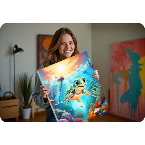 Obraz do malowania po numerach 40x50 cm Massido Żółwik