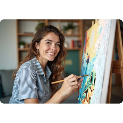 Obraz do malowania po numerach 40x50 cm Massido Żółwik