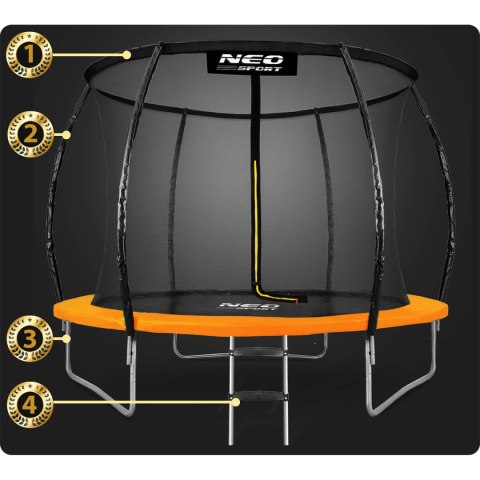 Trampolina ogrodowa profilowana 10ft/312cmz siatką wewnętrzną Neo-Sport