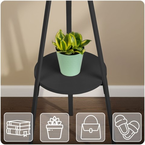 Wieszak na ubrania metalowy z półką stojący Massido MS-869