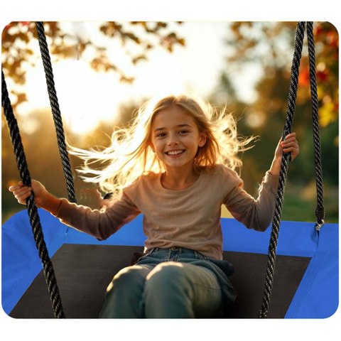 Huśtawka bocianie gniazdo prostokątna Neo-Sport Swingo 110 x 70 cm